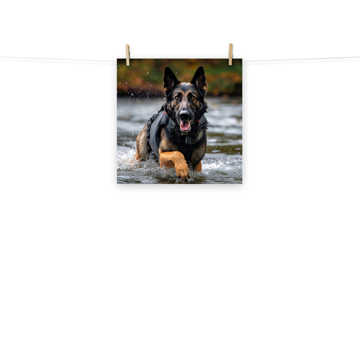 German Shepherd Photo paper poster - PosterfyAI.com