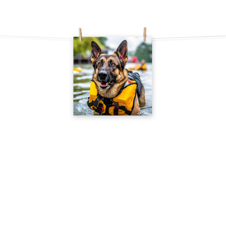 German Shepherd Photo paper poster - PosterfyAI.com