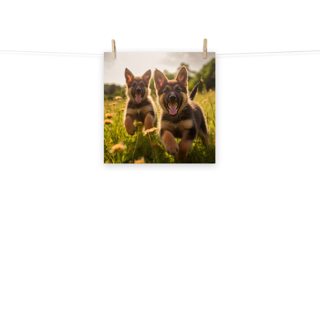 German Shepherd Photo paper poster - PosterfyAI.com