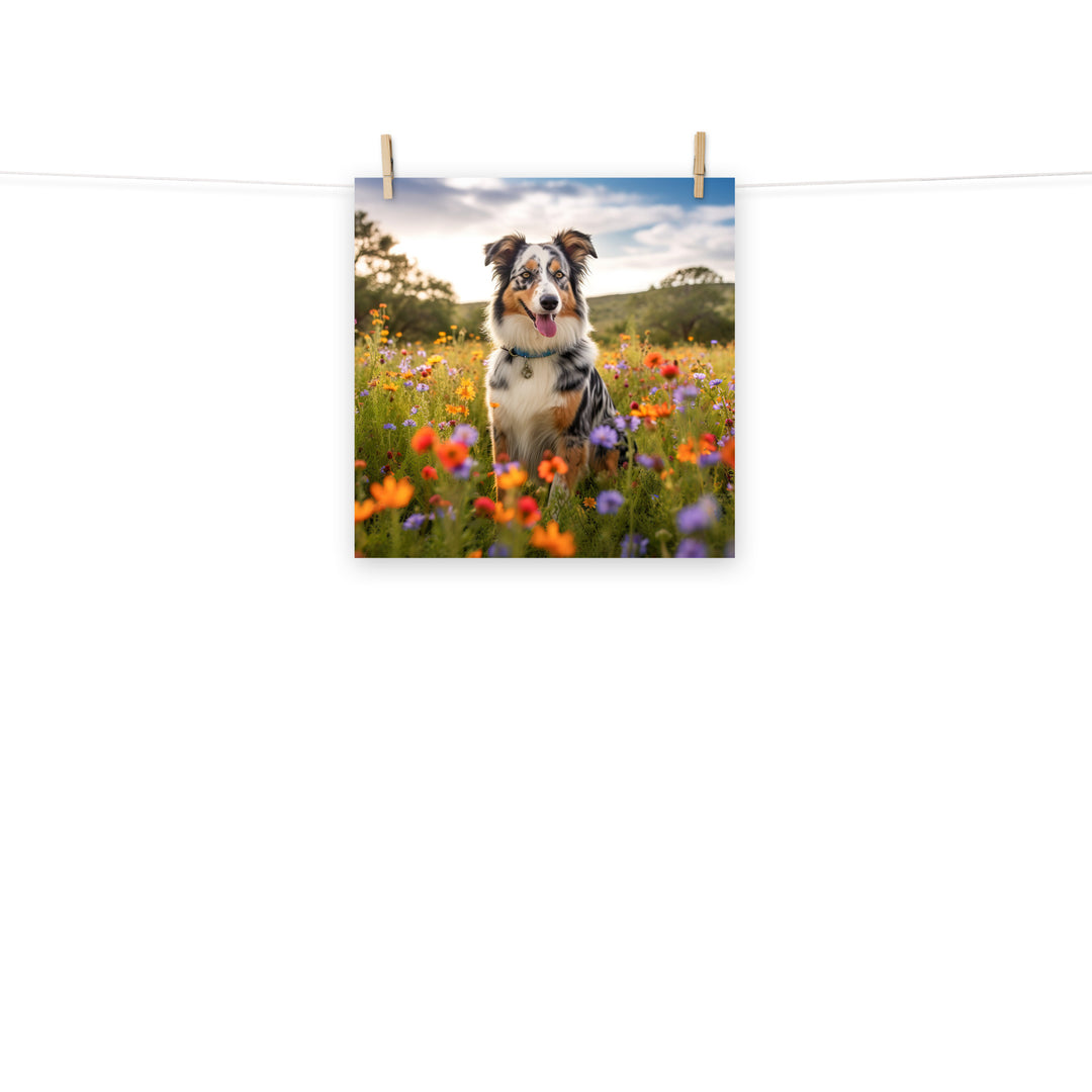 Australian Shepherd Photo paper poster - PosterfyAI.com