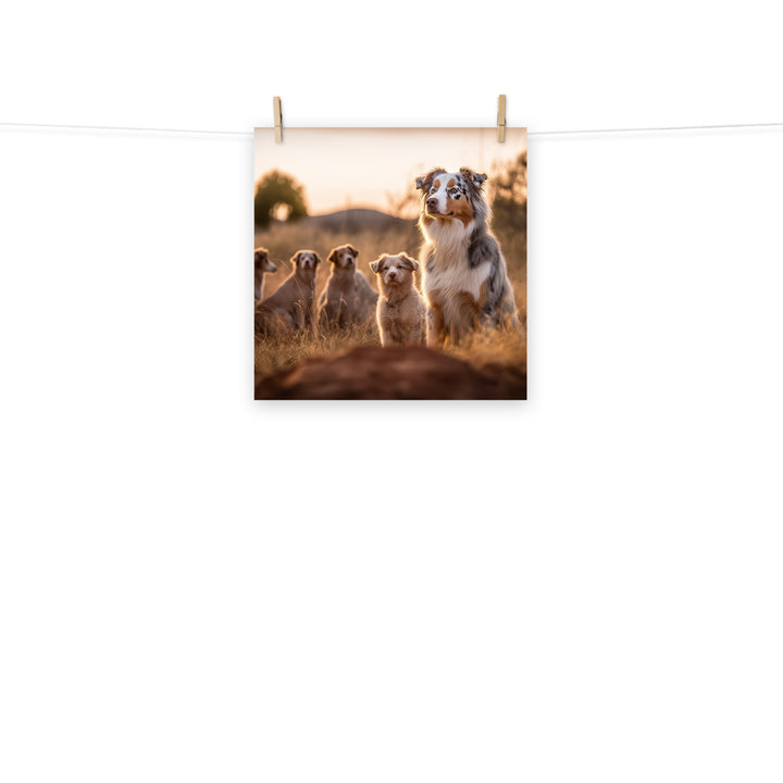 Australian Shepherd Photo paper poster - PosterfyAI.com