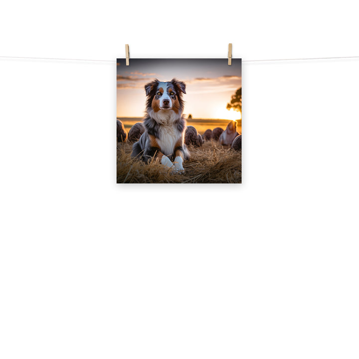 Australian Shepherd Photo paper poster - PosterfyAI.com