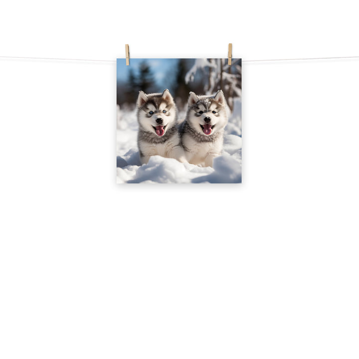 Alaskan Malamute Photo paper poster - PosterfyAI.com