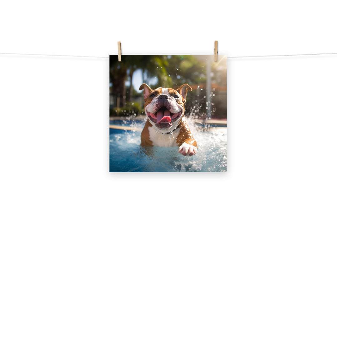 Bulldog Photo paper poster - PosterfyAI.com