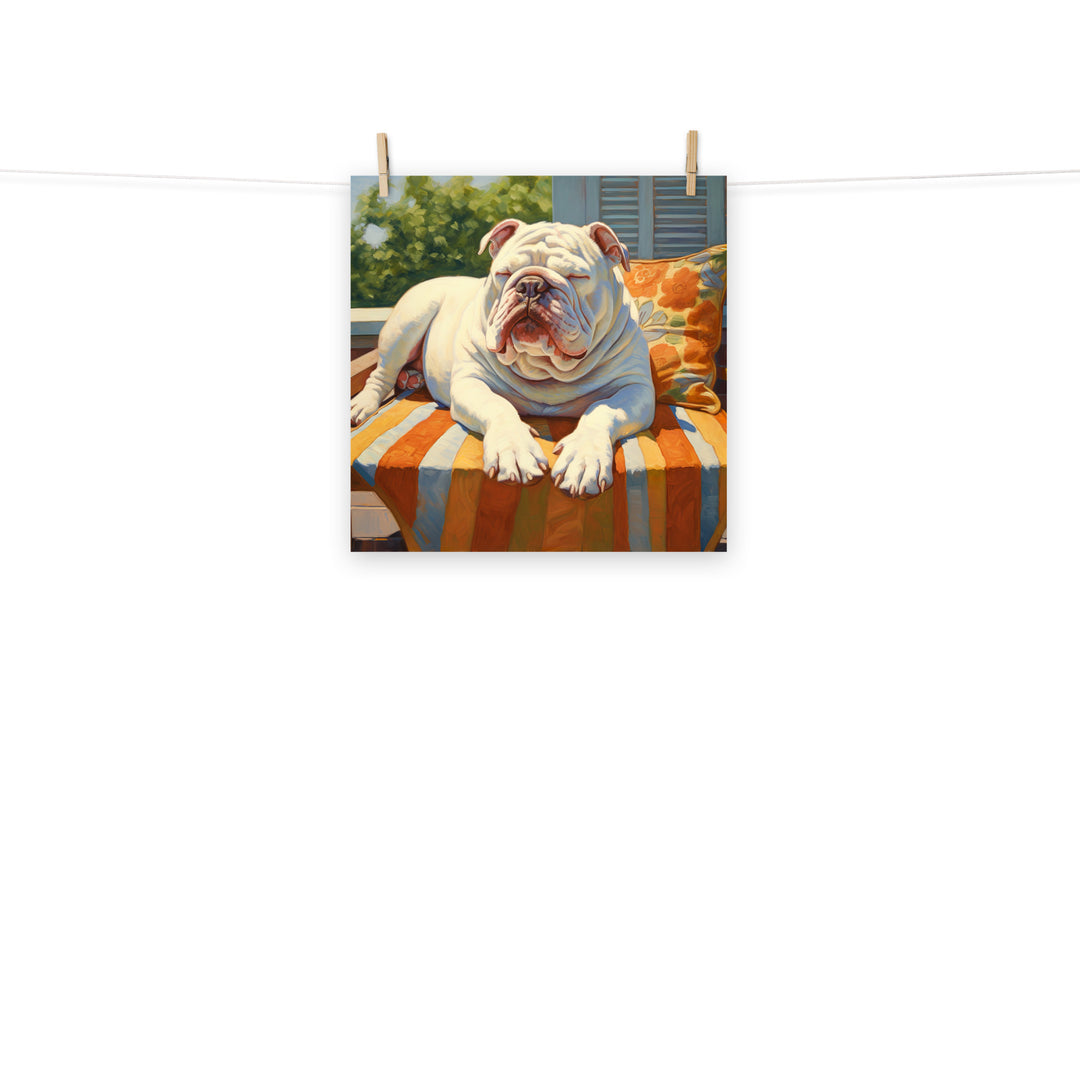 Bulldog Photo paper poster - PosterfyAI.com