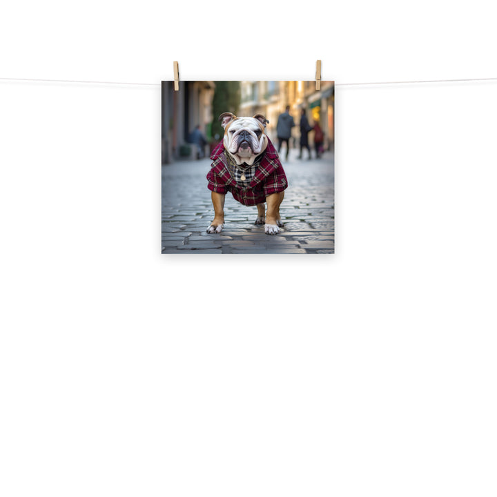 Bulldog Photo paper poster - PosterfyAI.com