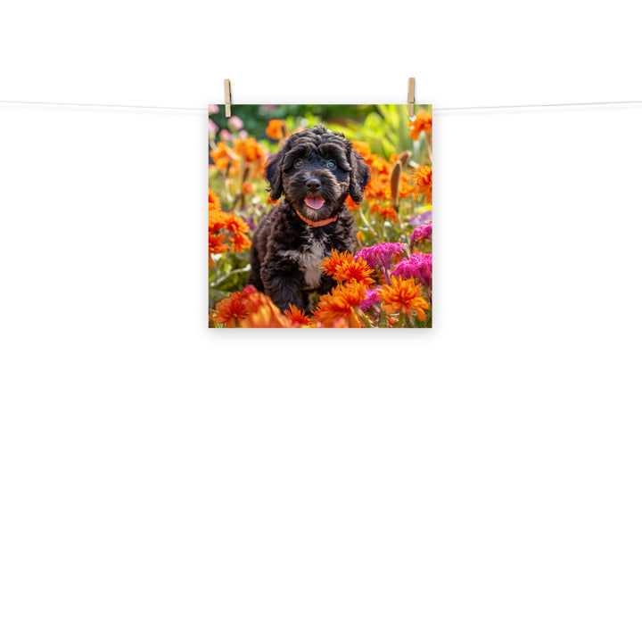 Portuguese Water Dog Photo paper poster - PosterfyAI.com