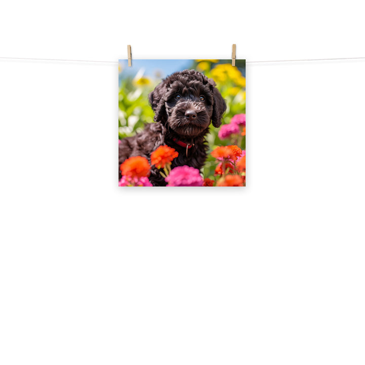 Portuguese Water Dog Photo paper poster - PosterfyAI.com