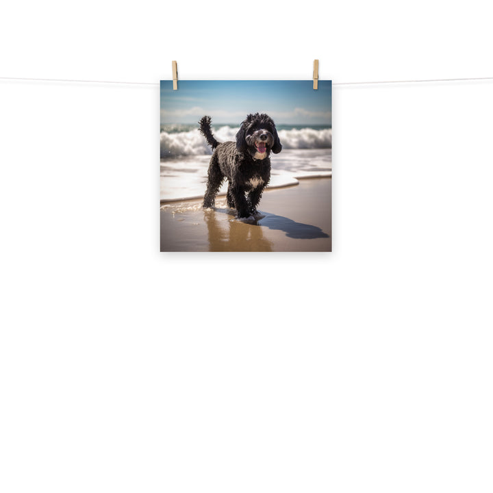 Portuguese Water Dog Photo paper poster - PosterfyAI.com