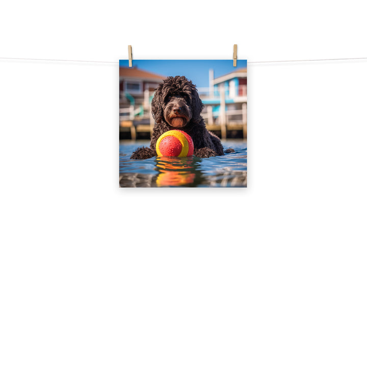 Portuguese Water Dog Photo paper poster - PosterfyAI.com