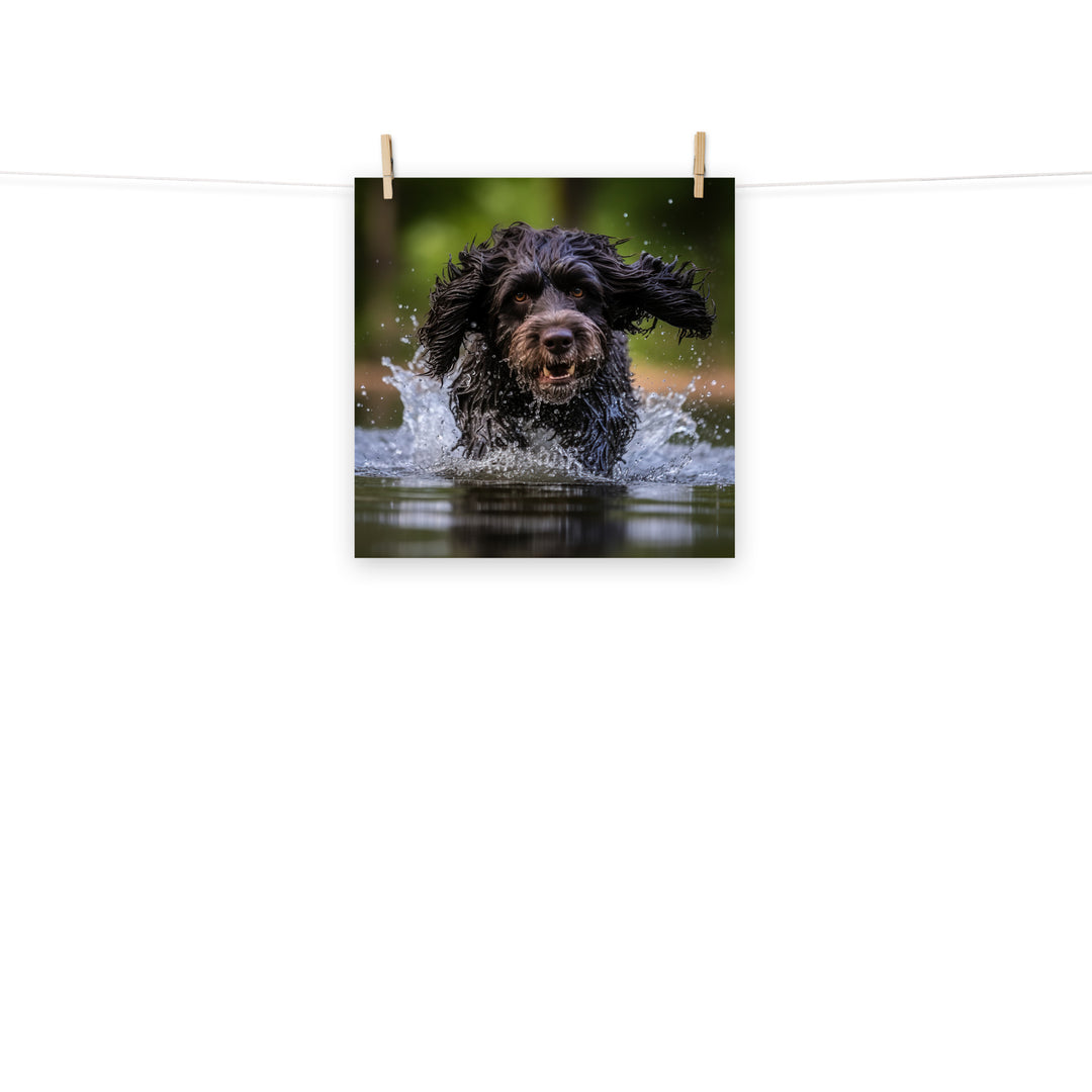 Portuguese Water Dog Photo paper poster - PosterfyAI.com