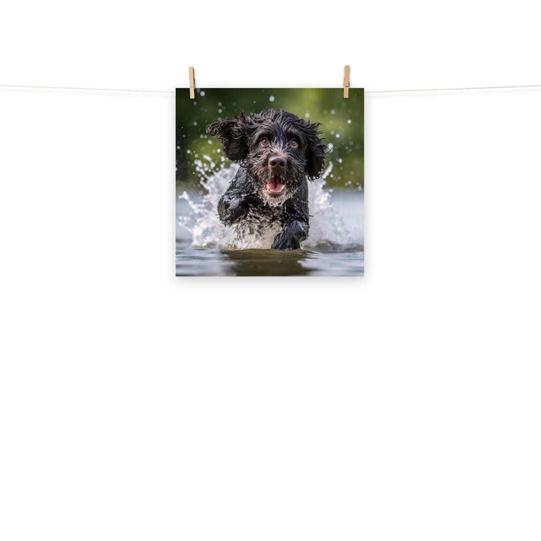 Portuguese Water Dog Photo paper poster - PosterfyAI.com