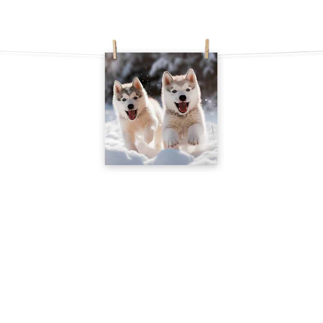 Siberian Husky Photo paper poster - PosterfyAI.com