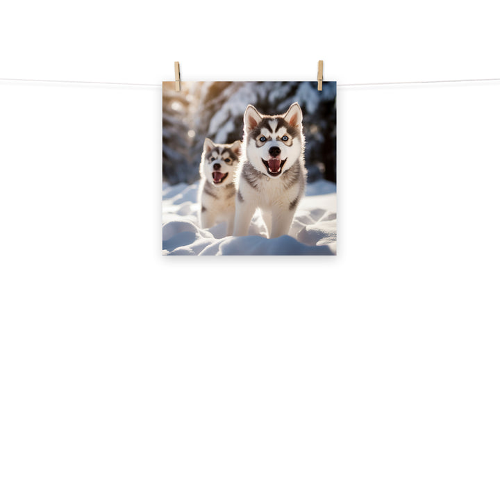 Siberian Husky Photo paper poster - PosterfyAI.com