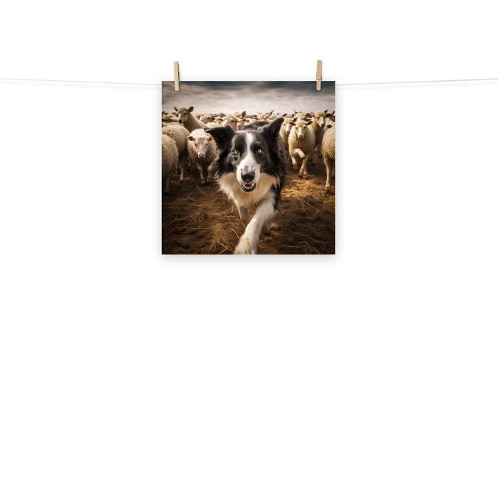 Border Collie Photo paper poster - PosterfyAI.com