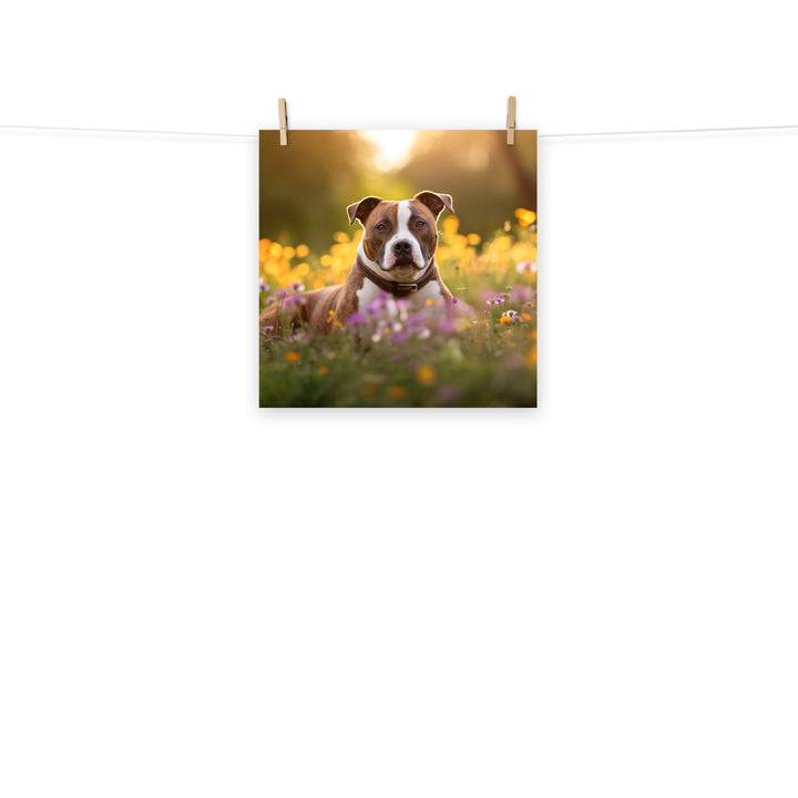 American Staffordshire Terrier Photo paper poster - PosterfyAI.com