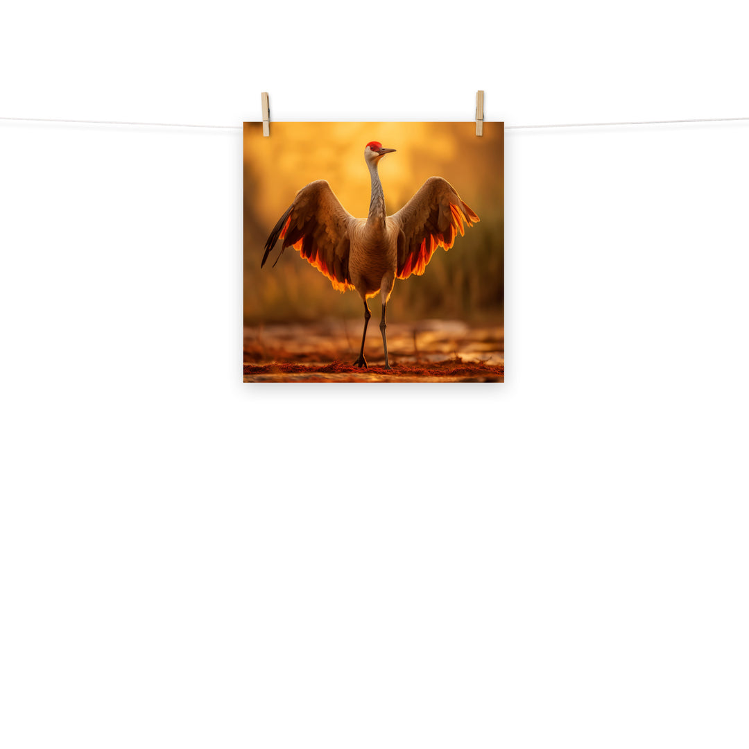 Crane Photo paper poster - PosterfyAI.com