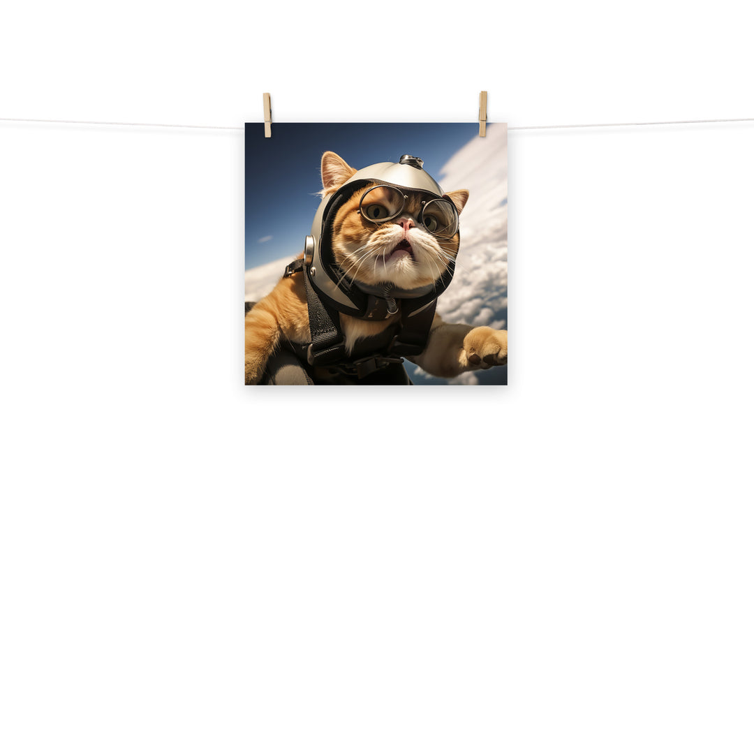 Exotic Shorthair Pilot paper poster - PosterfyAI.com