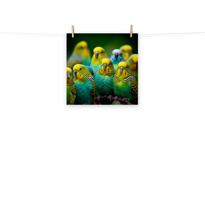 Budgerigar Photo paper poster - PosterfyAI.com