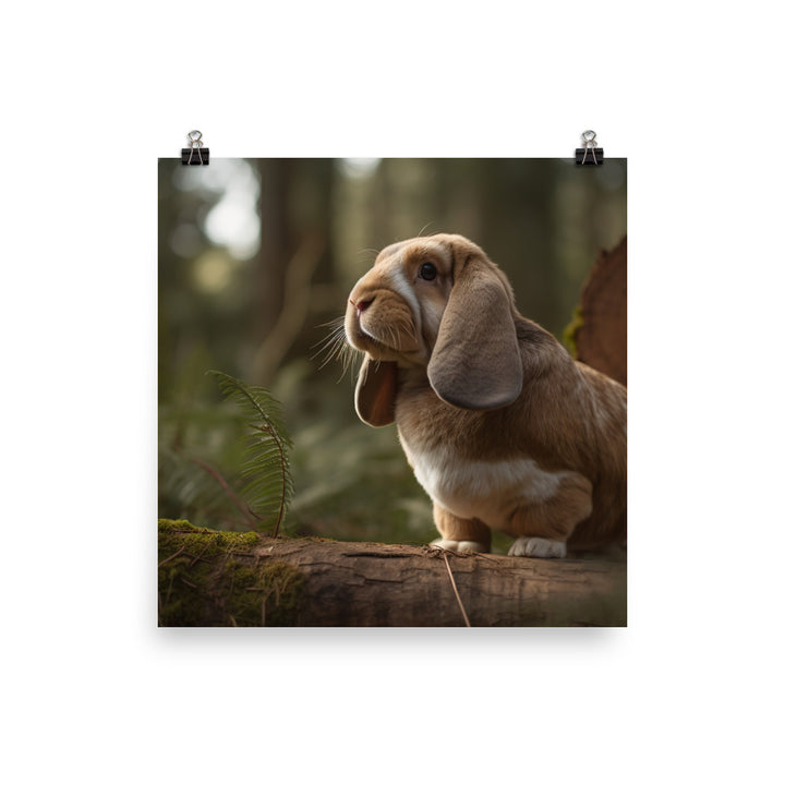 English Lop in Nature Photo paper poster - PosterfyAI.com