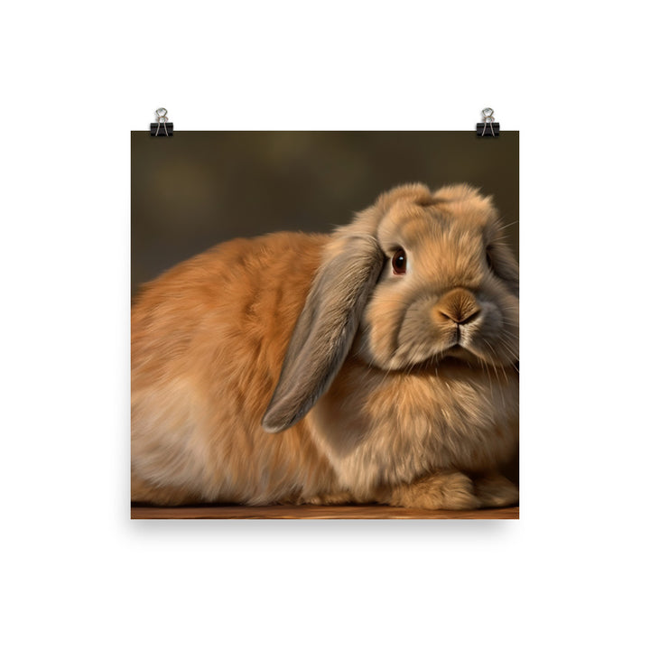 American Fuzzy Lop Portrait Photo paper poster - PosterfyAI.com