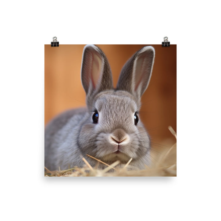 Netherland Dwarf Bunny Photo paper poster - PosterfyAI.com