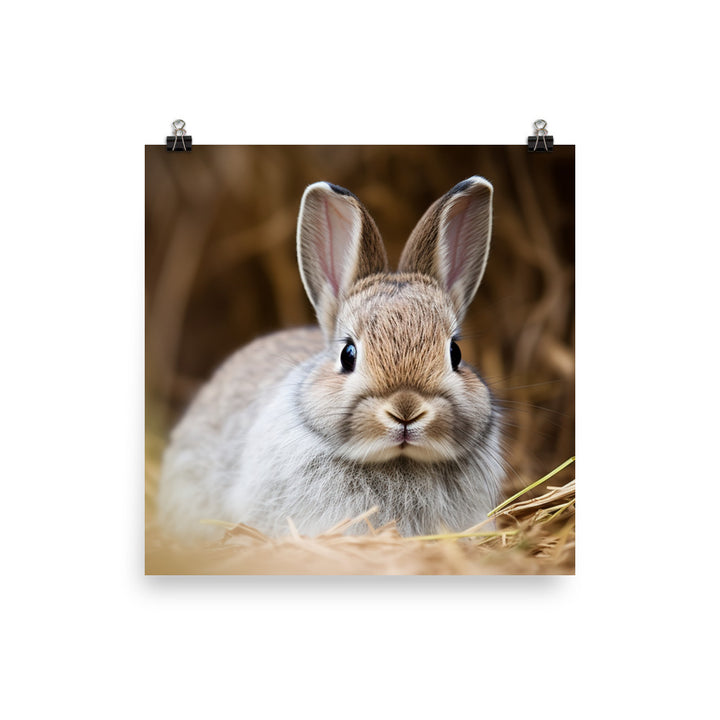 Netherland Dwarf Bunny Photo paper poster - PosterfyAI.com