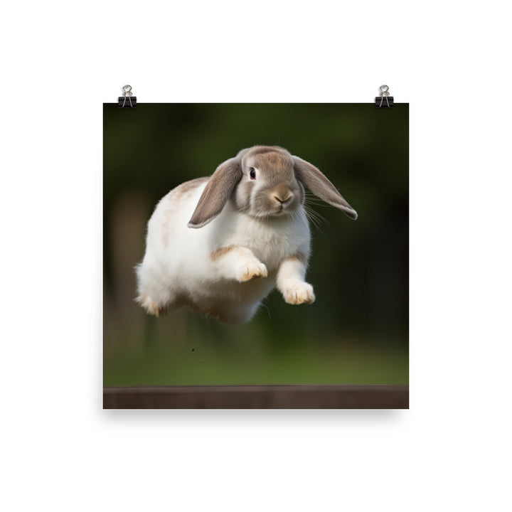 Playful French Lop Photo paper poster - PosterfyAI.com
