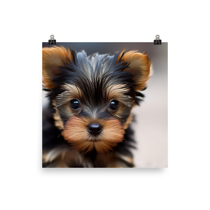 Yorkshire Terrier Pup Photo paper poster - PosterfyAI.com