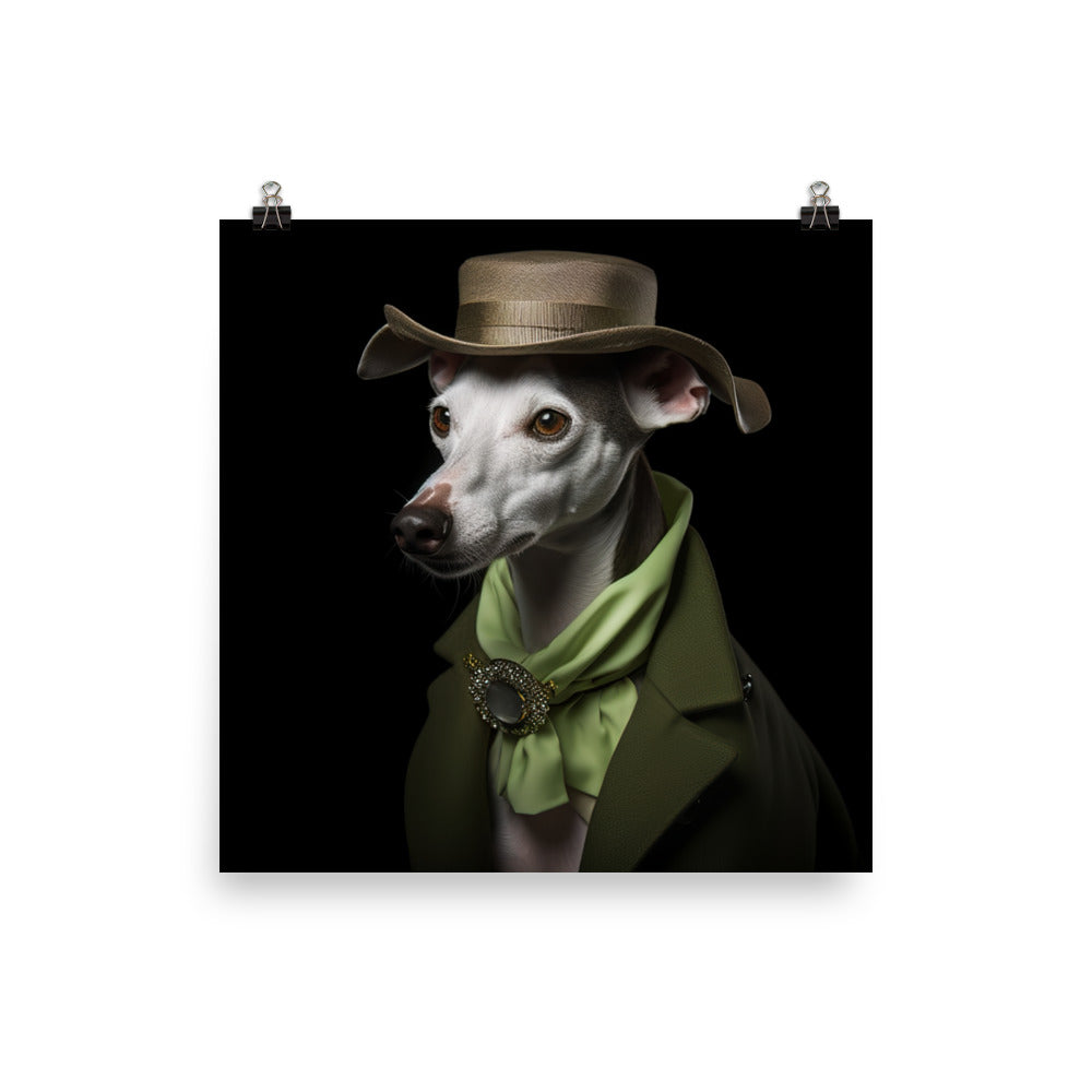 Whippet Fashionista Photo paper poster - PosterfyAI.com