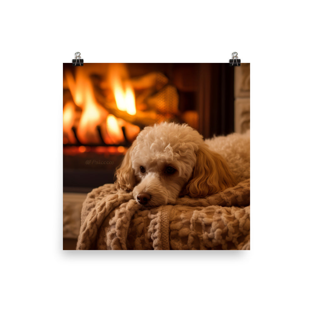 The Adorable Poodle Photo paper poster - PosterfyAI.com