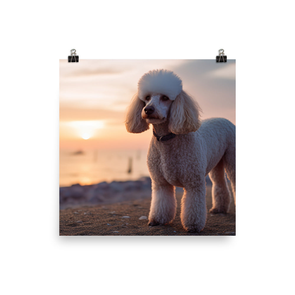 Poodle by the Seaside Photo paper poster - PosterfyAI.com