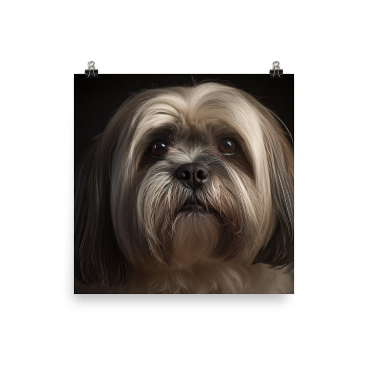 Lhasa Apso Glamour Shot Photo paper poster - PosterfyAI.com