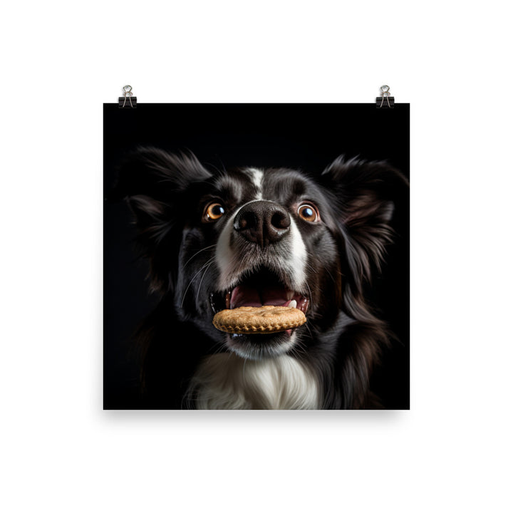 Clever Border Collie Photo paper poster - PosterfyAI.com