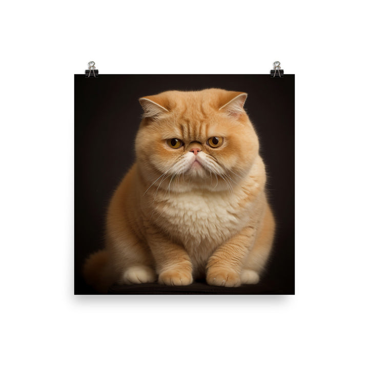 Elegance of Exotic Shorthair Cat Photo paper poster - PosterfyAI.com