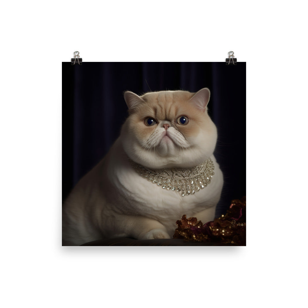 Elegance of Exotic Shorthair Adults Photo paper poster - PosterfyAI.com