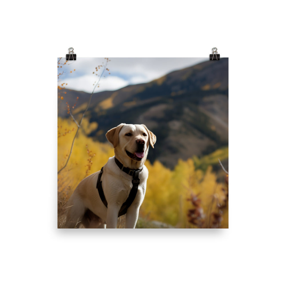 A Labrador Retriever enjoying the great outdoors Photo paper poster - PosterfyAI.com