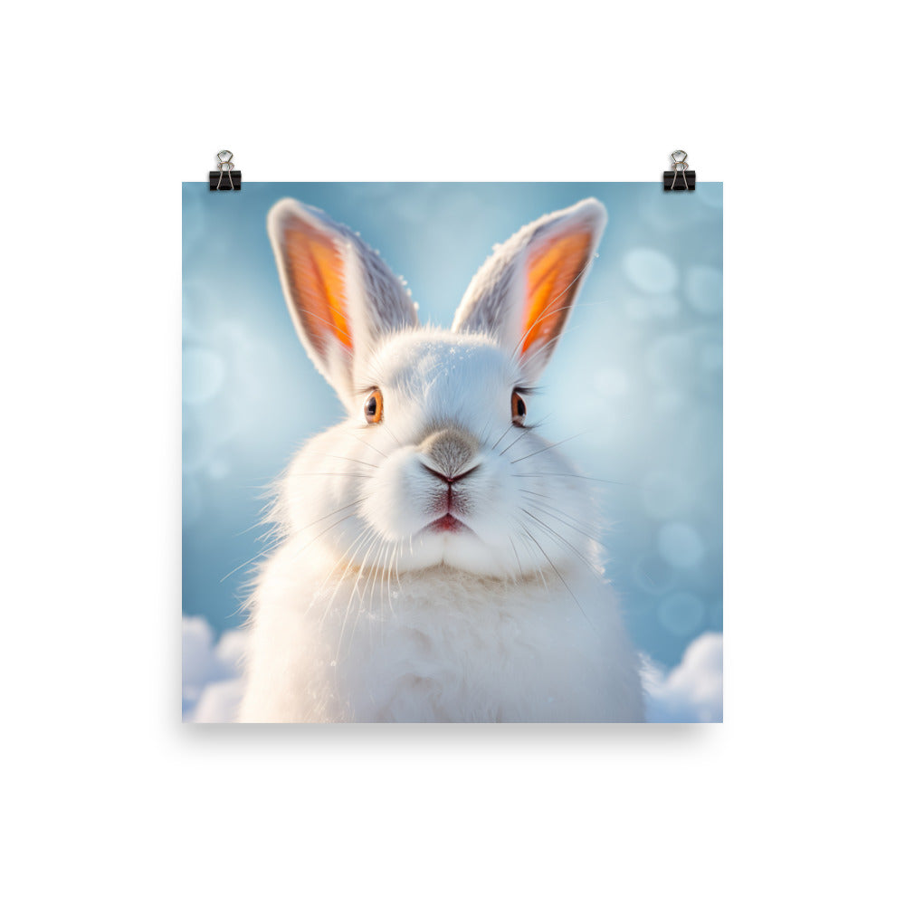 Florida White Bunny Photo paper poster - PosterfyAI.com