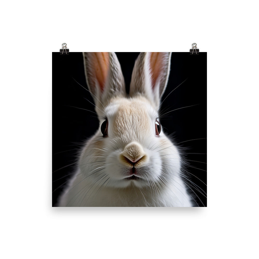 Charming Californian Bunny Photo paper poster - PosterfyAI.com