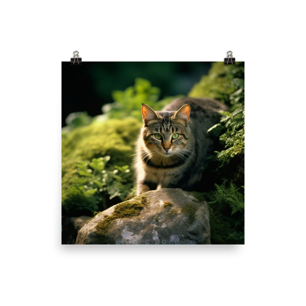 Natural Beauty of Manx Cat Photo paper poster - PosterfyAI.com