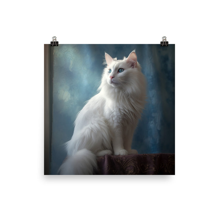 Turkish Angora Cat Photo paper poster - PosterfyAI.com