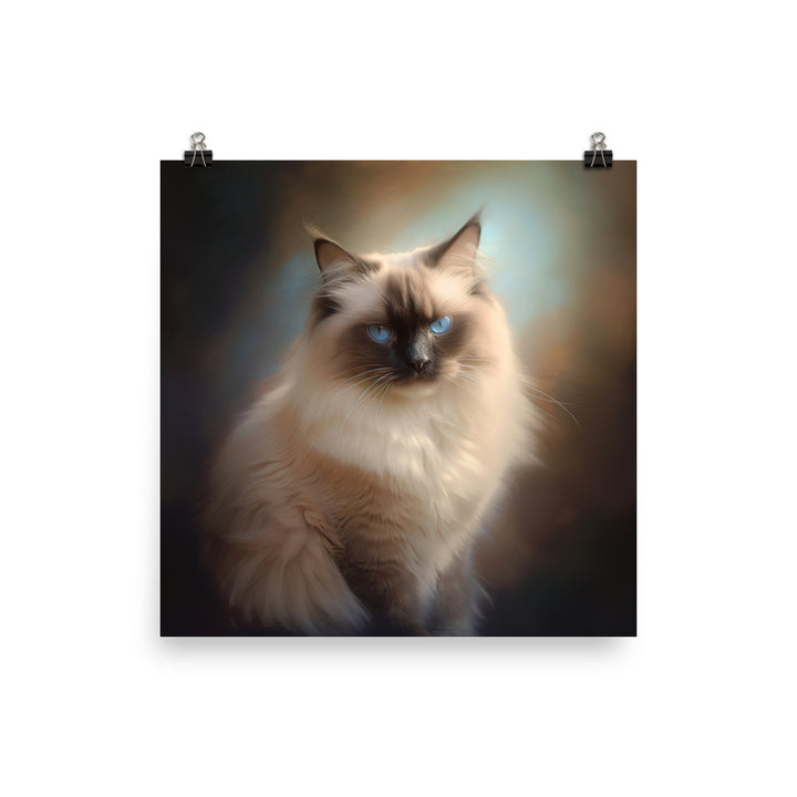 Birman Cat Photo paper poster - PosterfyAI.com