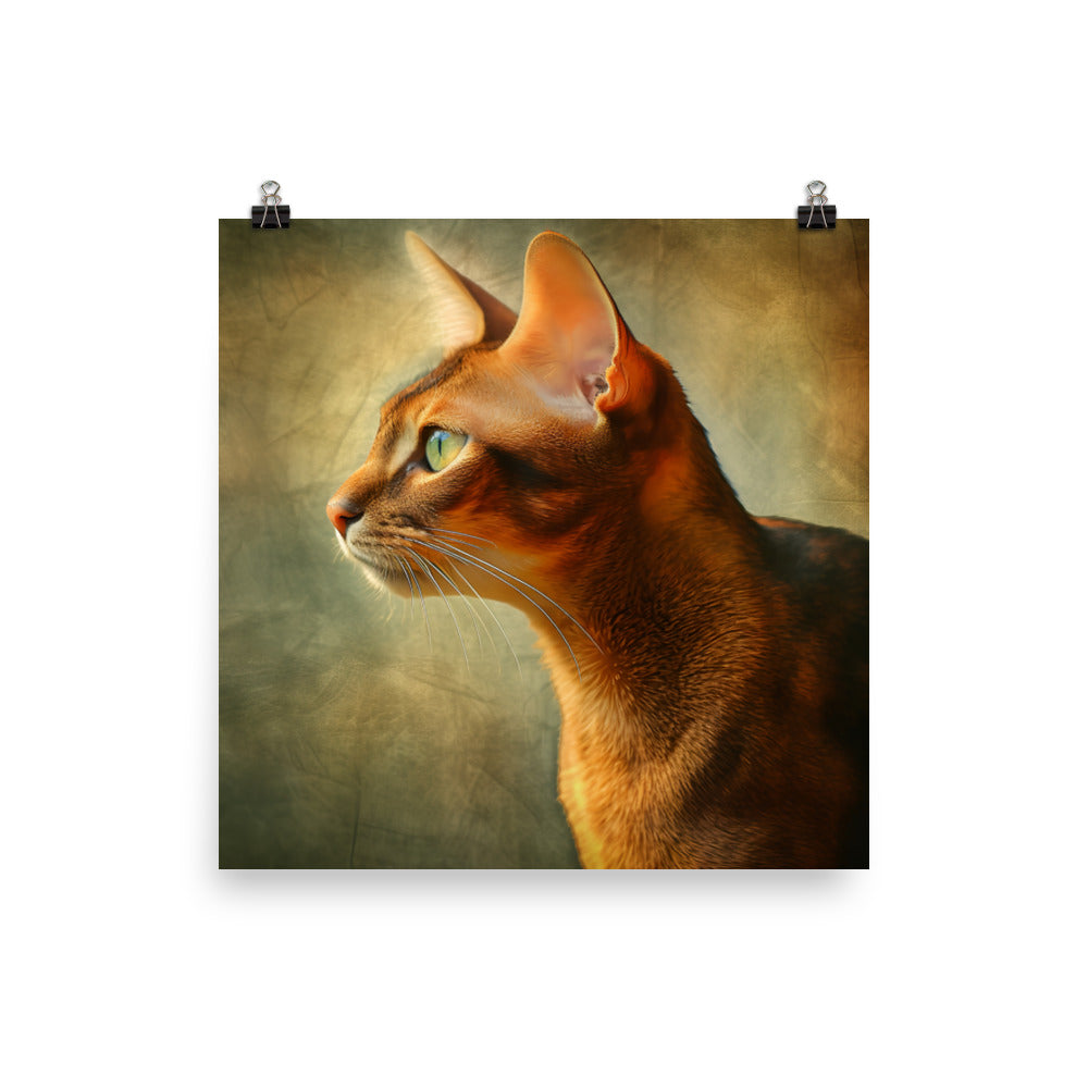 Abyssinian Cat Photo paper poster - PosterfyAI.com