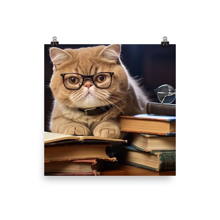 Exotic Shorthair Student Photo paper poster - PosterfyAI.com