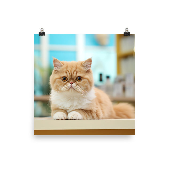 Exotic Shorthair Pharmacist Photo paper poster - PosterfyAI.com