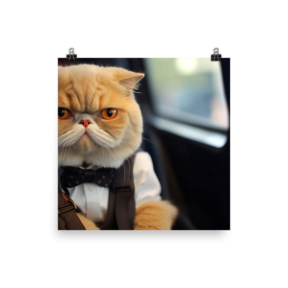 Exotic Shorthair Transit Operator Photo paper poster - PosterfyAI.com