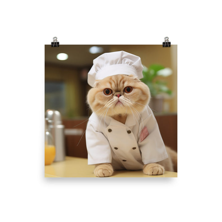 Exotic Shorthair Nurse Photo paper poster - PosterfyAI.com