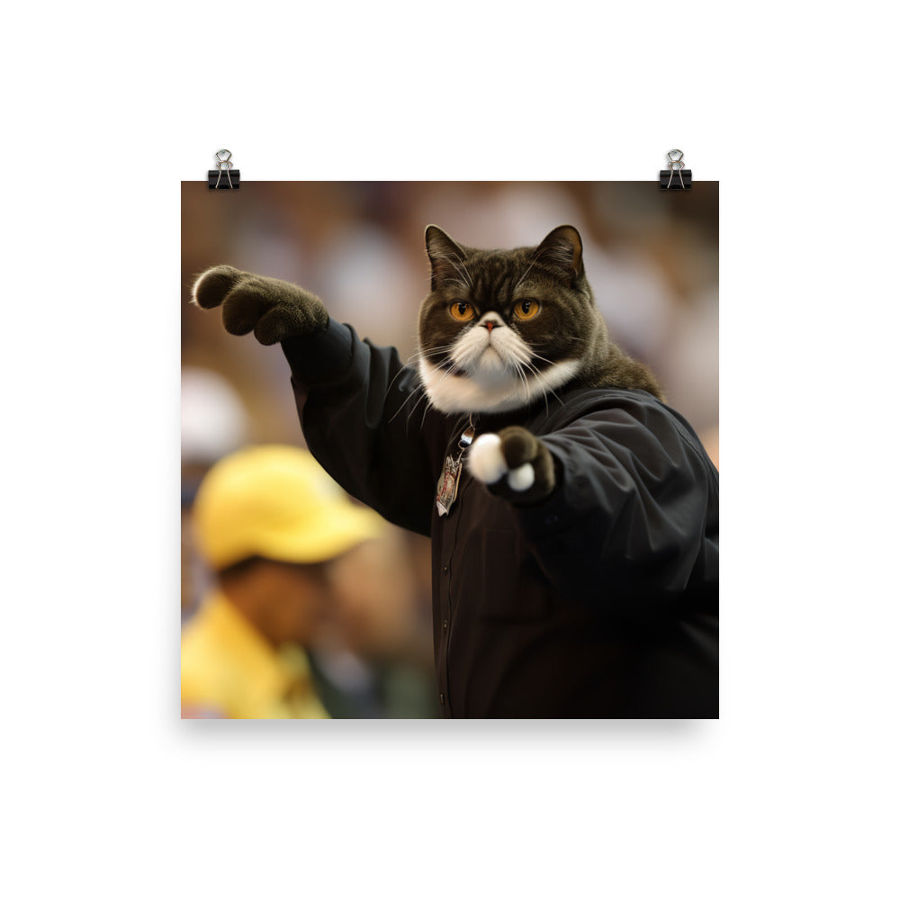 Exotic Shorthair Referee Photo paper poster - PosterfyAI.com