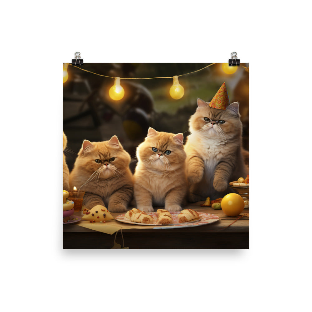 Exotic Shorthair Photo paper poster - PosterfyAI.com