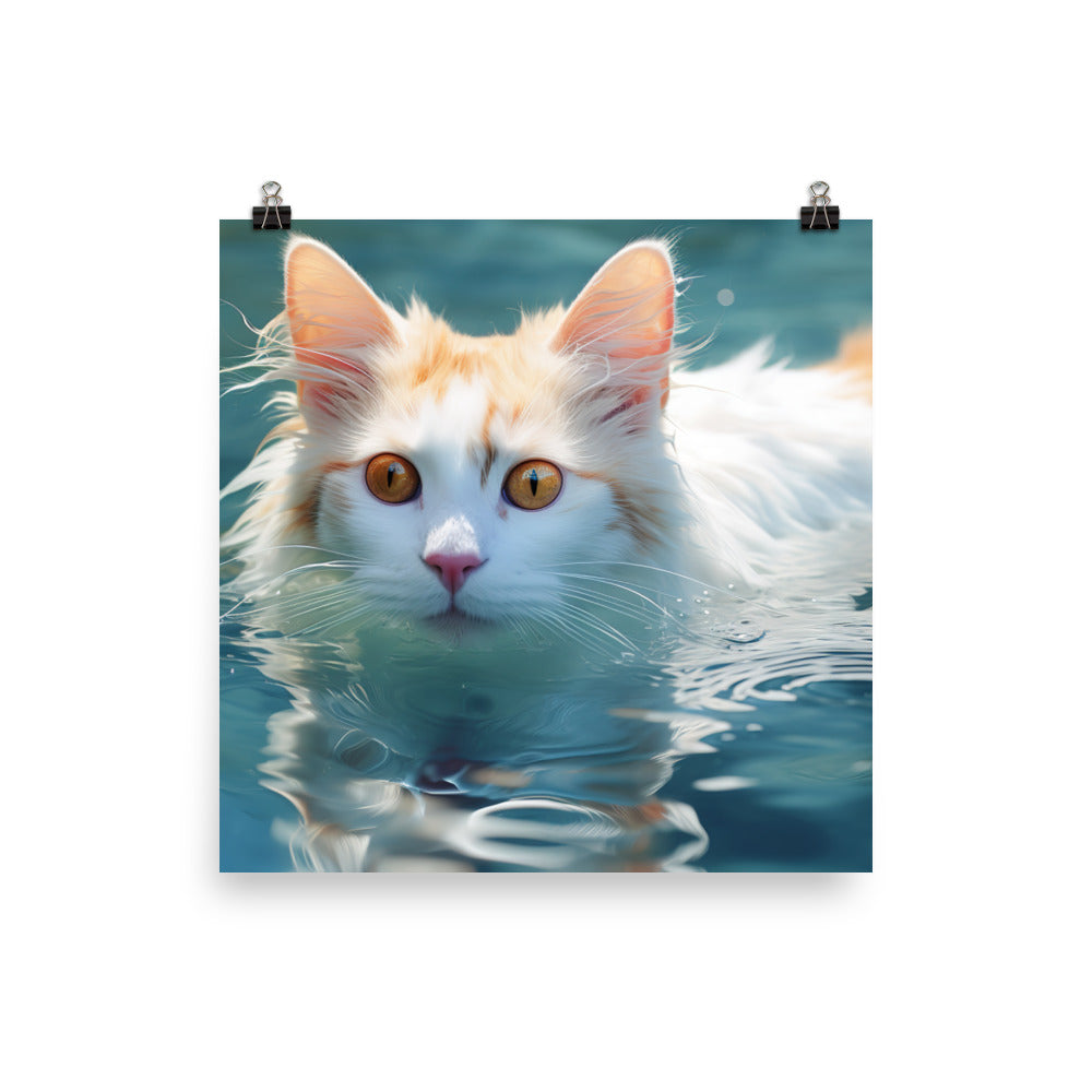 Turkish Van Photo paper poster - PosterfyAI.com